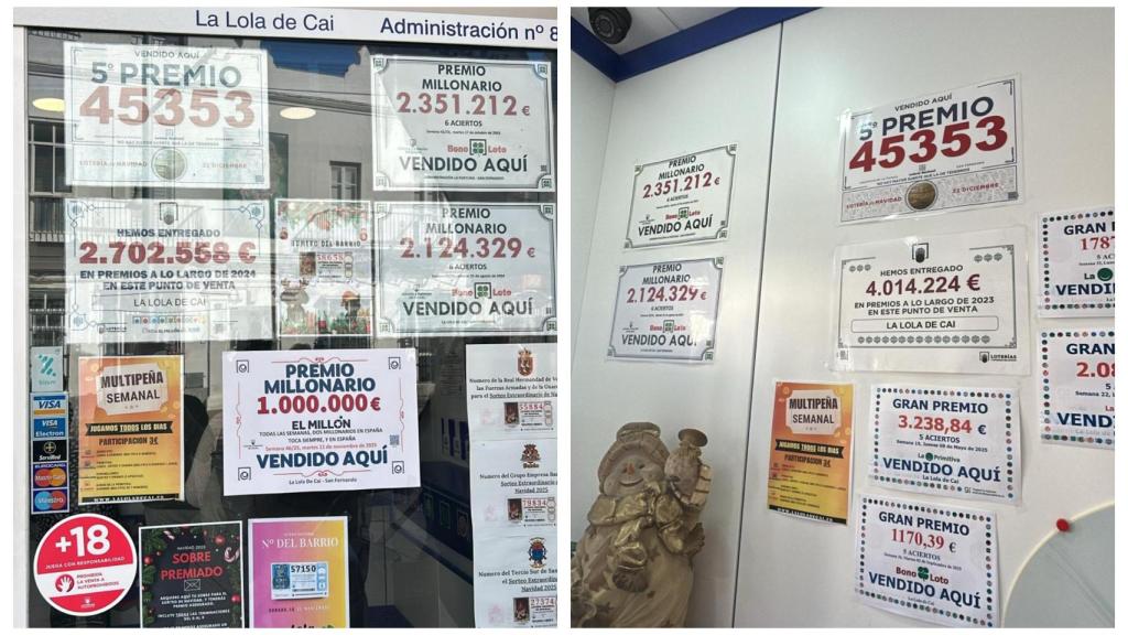 La Lola de Cai y los premios que han repartido.