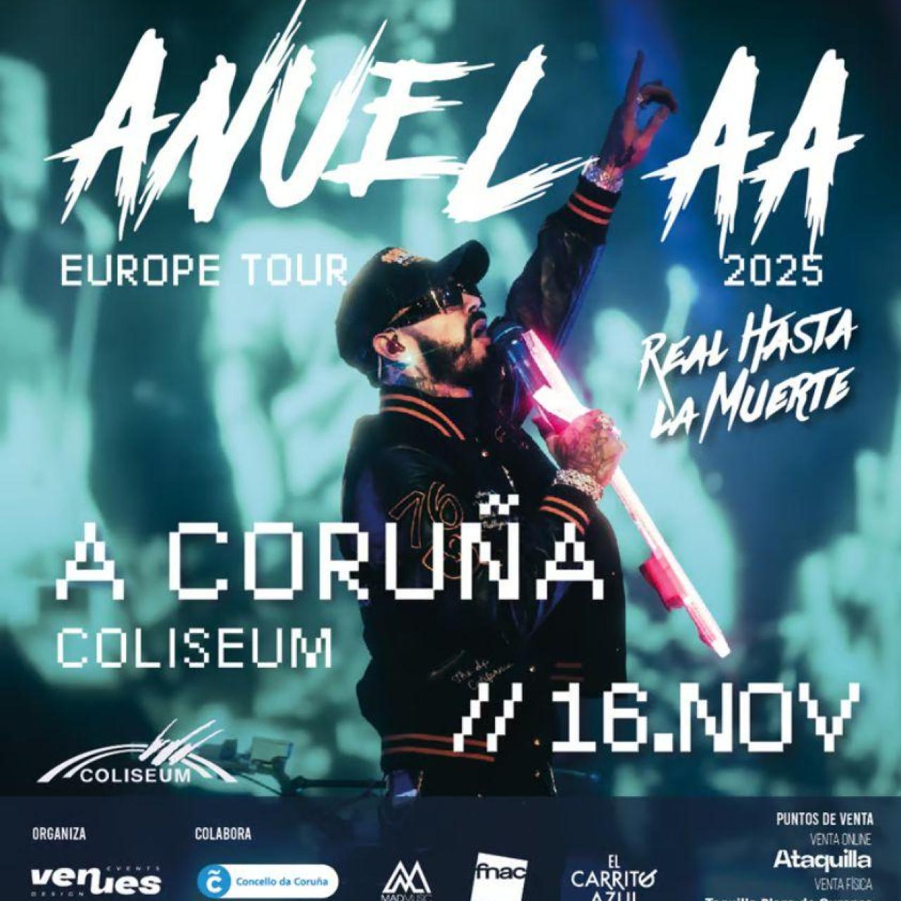 Cartel de concierto de Anuel AA.