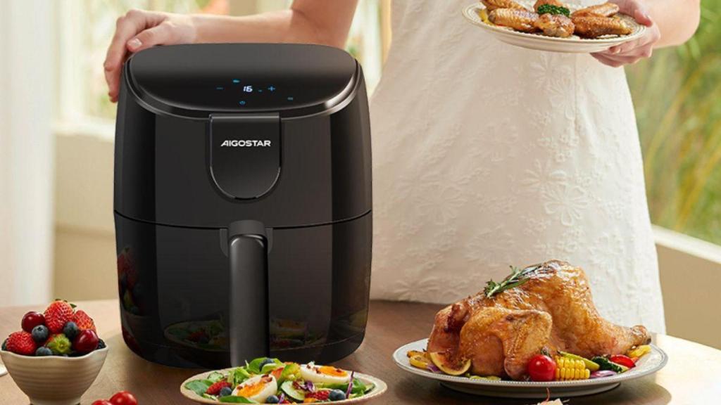 Llévate la freidora de aire Aigostar a mitad de precio y cocina sin una gota de aceite