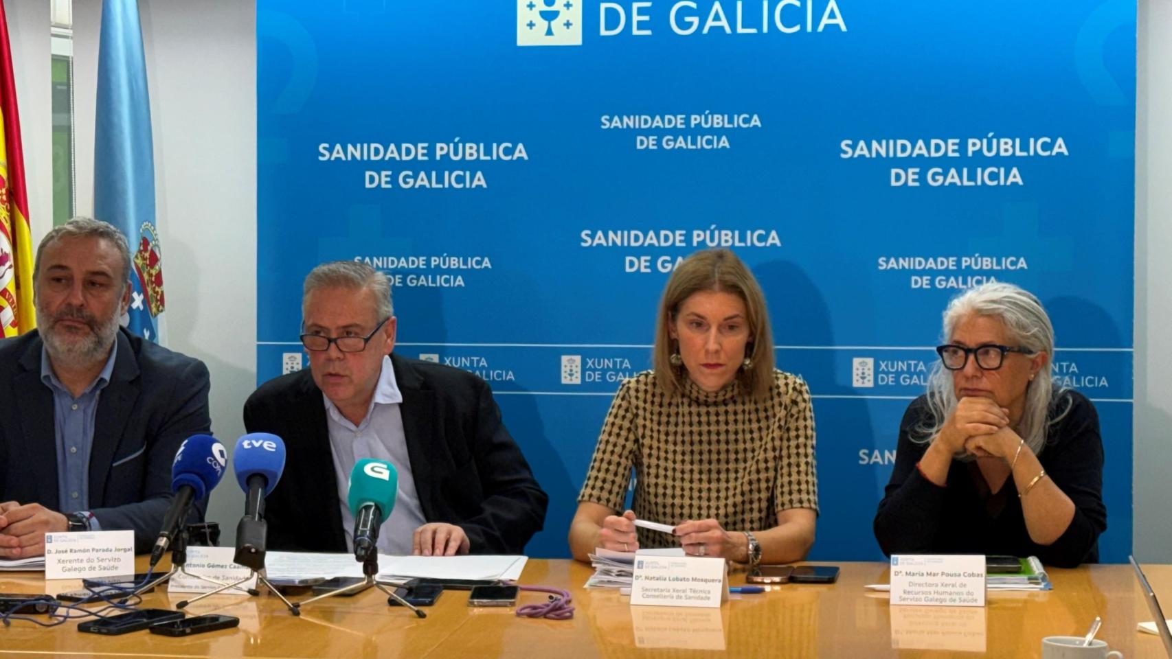 Rueda de prensa del conselleiro de Sanidade, Antonio Gómez Caamaño.