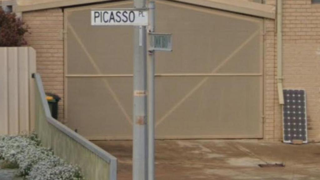 Un cartel de la calle Picasso.