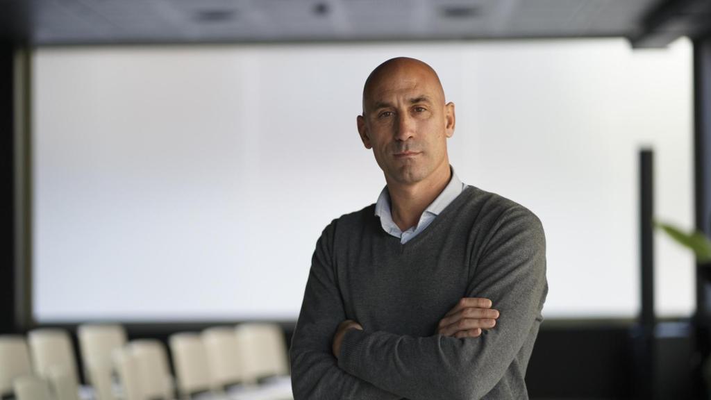 Luis Rubiales, durante la entrevista con EL ESPAÑOL presentando su libro Matar a Rubiales