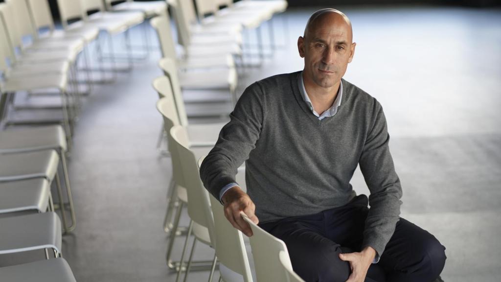 Luis Rubiales, durante la entrevista con EL ESPAÑOL presentando su libro Matar a Rubiales