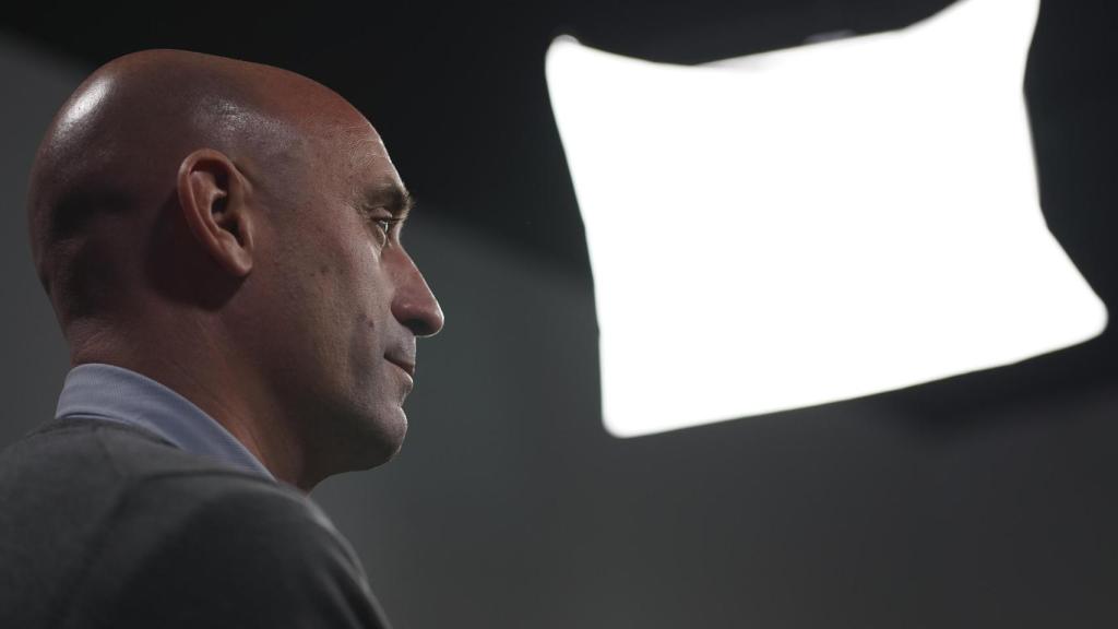 Luis Rubiales, durante la entrevista con EL ESPAÑOL presentando su libro Matar a Rubiales