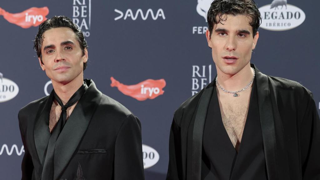 Javier Ambrossi junto a su hoy expareja, Javier Calvo, en un photocall, hace un tiempo.