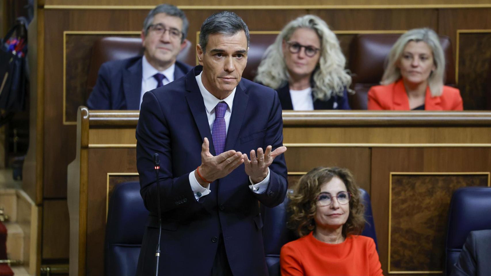 Pedro Sánchez en el Congreso de los Diputados.