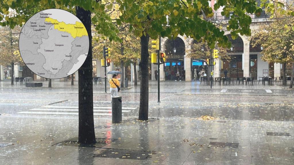 Imágenes de un día lluvioso en Zaragoza