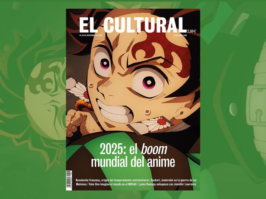 Tanjiro Kamado, protagonista del anime 'Guardianes de la noche', en la portada de El Cultural del 14 de noviembre de 2025.