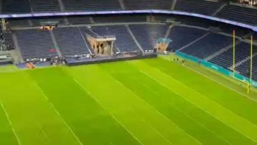 Así luce el Bernabéu en su transformación para la NFL.