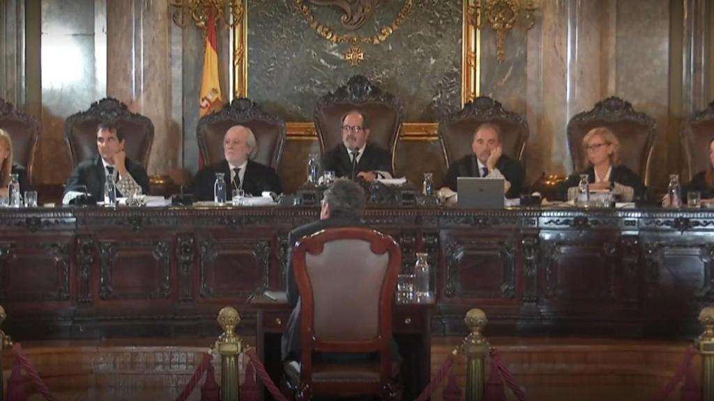 El fiscal general declarando hoy, 12 de noviembre, ante el Supremo.