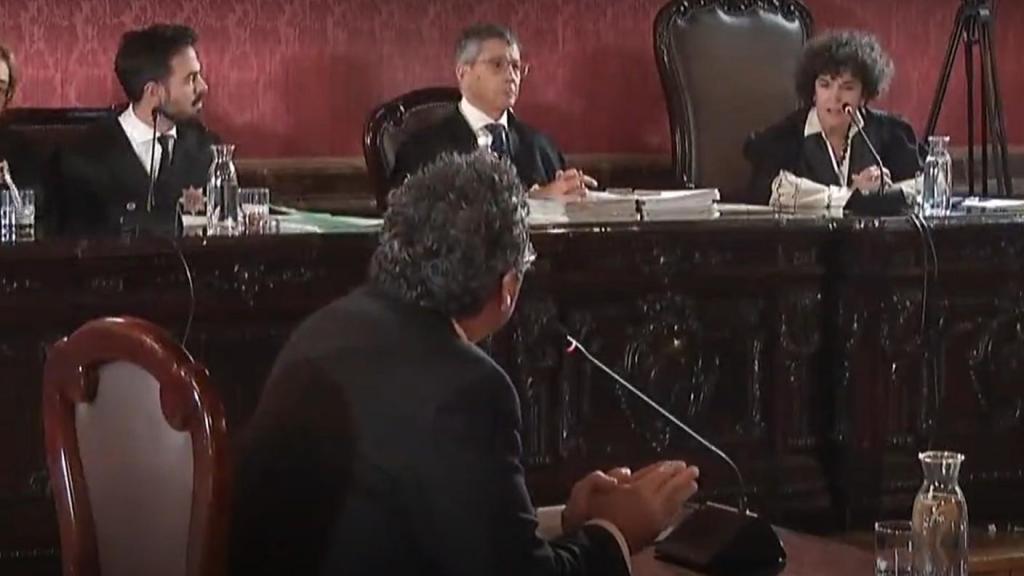 El fiscal general declarando hoy, 12 de noviembre, ante el Supremo.