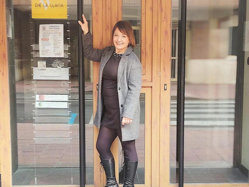 Laura en su nuevo negocio