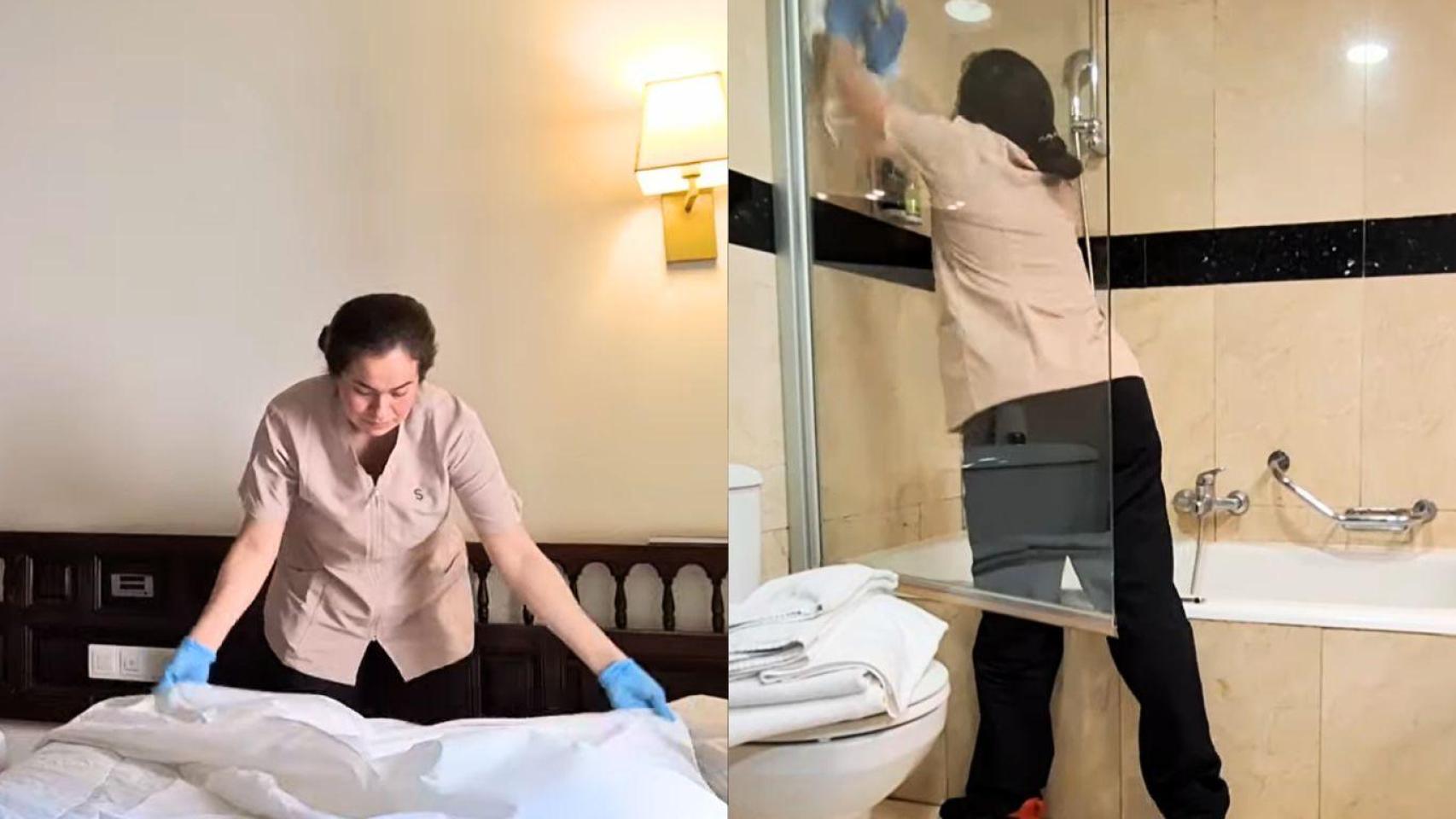 Mary, camarera de piso de un hotel.