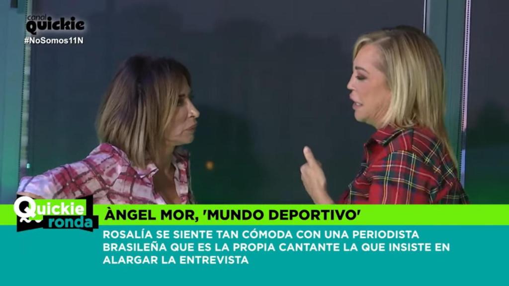 Belén Esteban y María Patiño este martes en 'No somos nadie'.