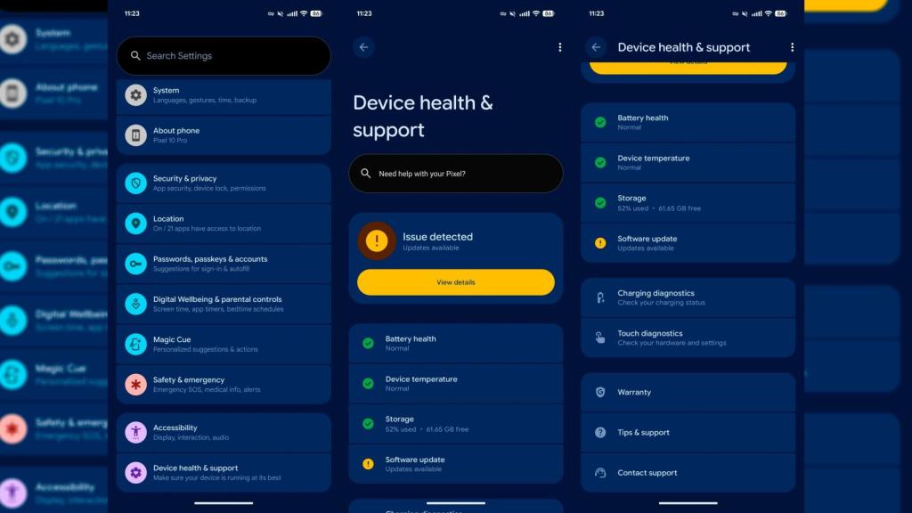 Los nuevos cambios en el menú de ajustes