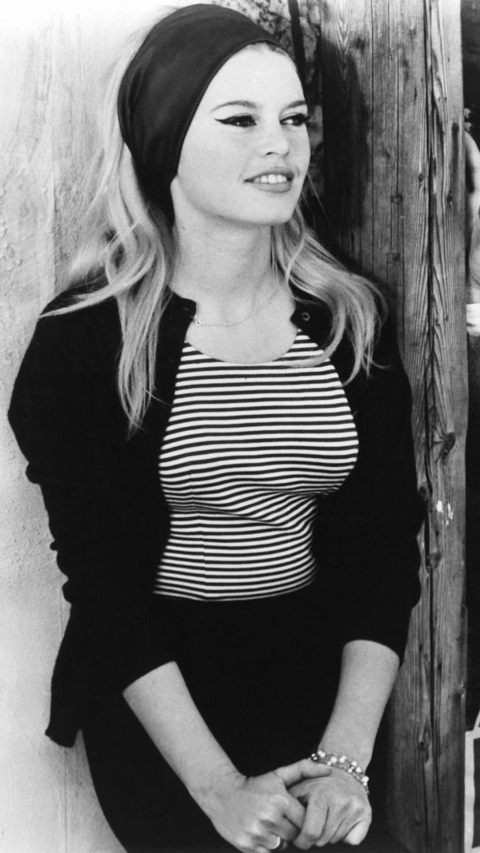 Brigitte Bardot with one of her classic looks.