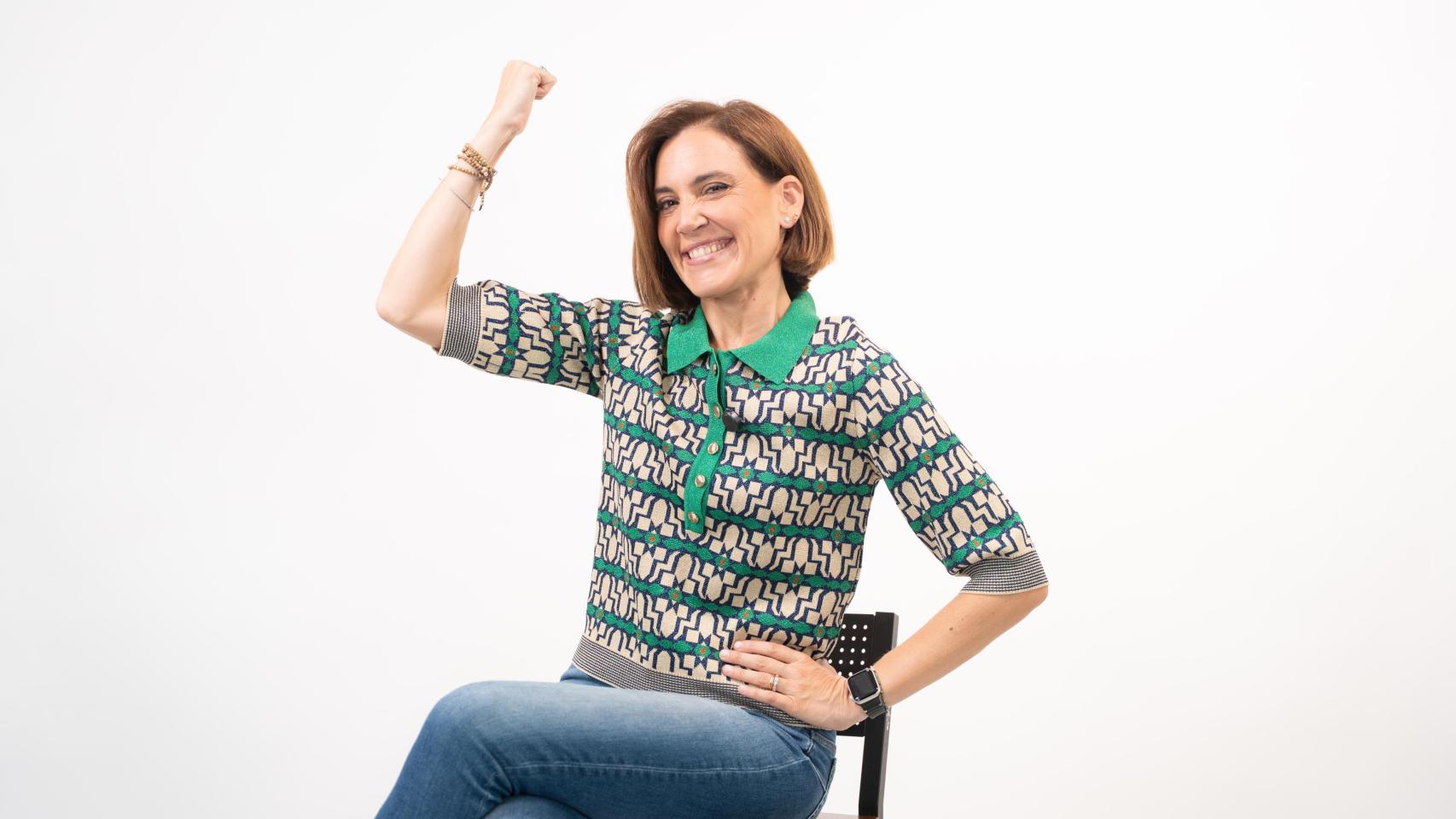 Imagen de la farmacéutica y nutricionista durante la grabación de su pieza para Magas.