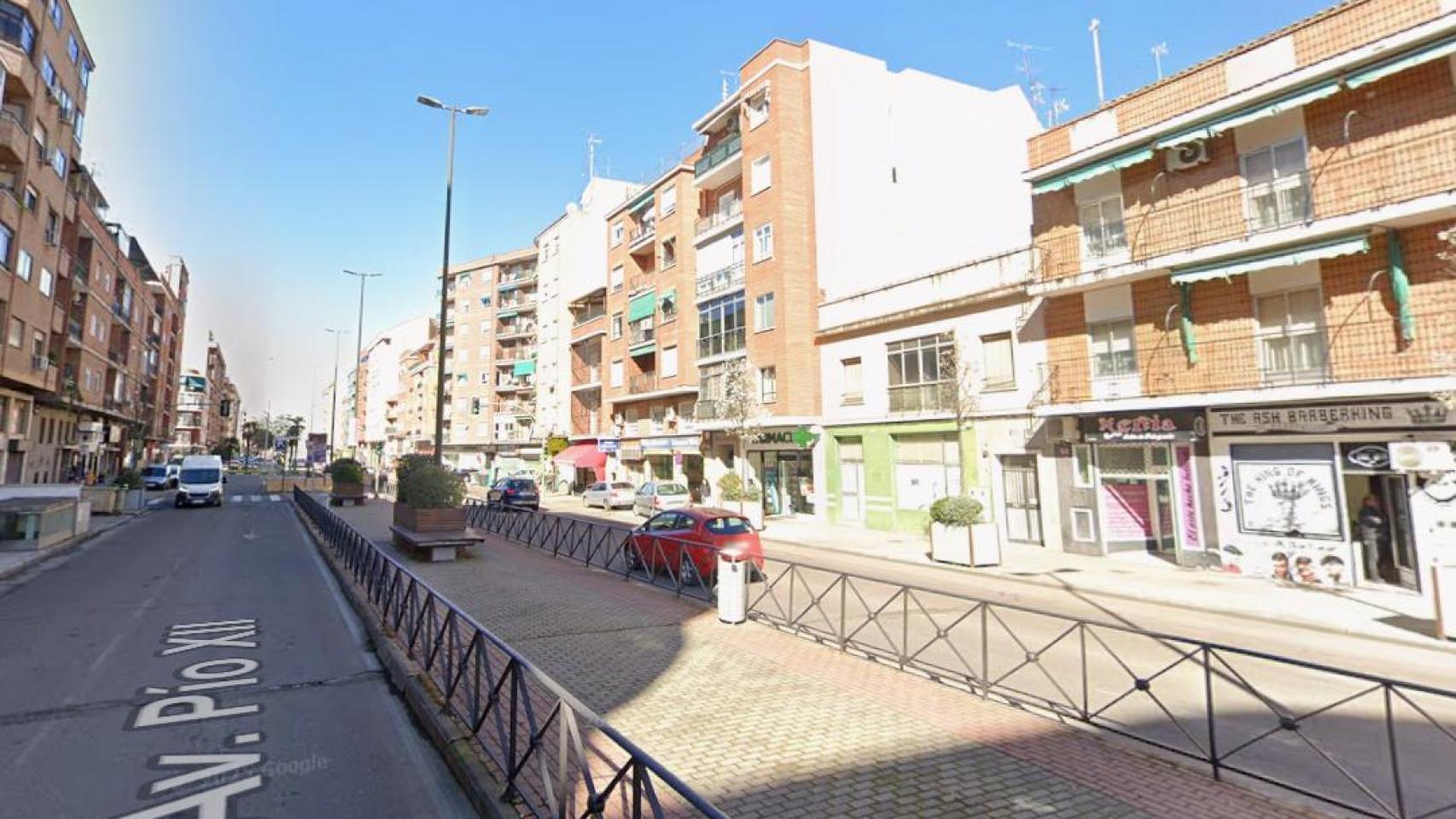 Imagen de Google Maps de la avenida Pío XII de Talavera de la Reina.