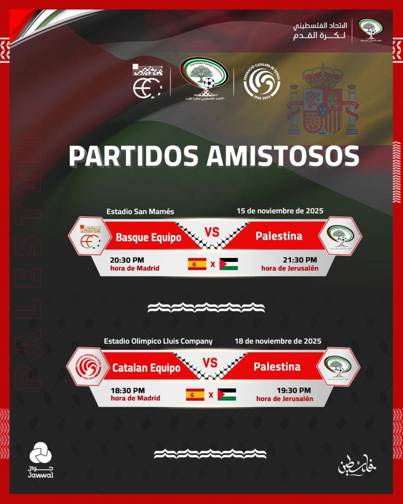 La imagen promocional que la Federación de Palestina eliminó