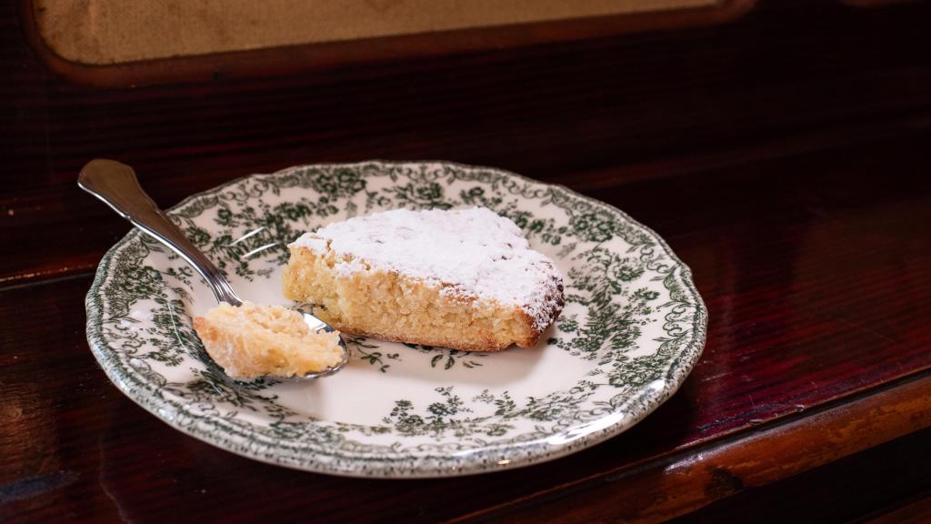 Tarta de Santiago de Los Cuatro Tiempos en Toledo.
