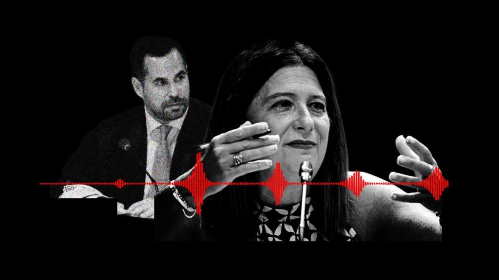 Fotomontaje con los rostros de Ignacio Stampa y de Leire Díez.