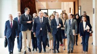 El consejero de Sanidad de la Junta de Castilla y León, Alejandro Vázquez, a su llegada a su comparecencia de este jueves en las Cortes