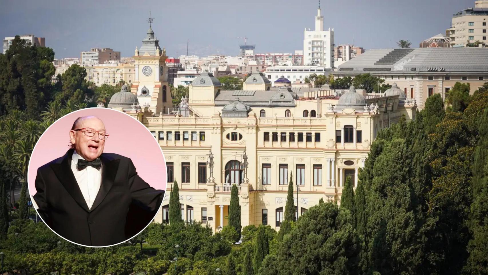 Un montaje con la imagen del Ayuntamiento de Málaga y Fosforito.