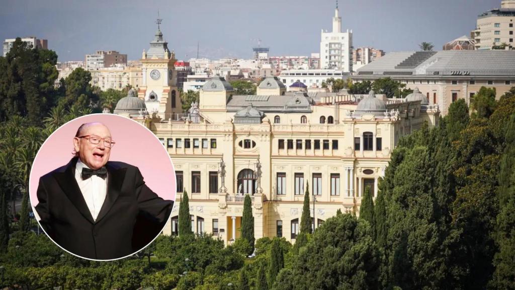 Un montaje con la imagen del Ayuntamiento de Málaga y Fosforito.