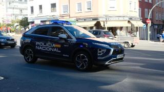 Un coche de la Policía Nacional en A Coruña.