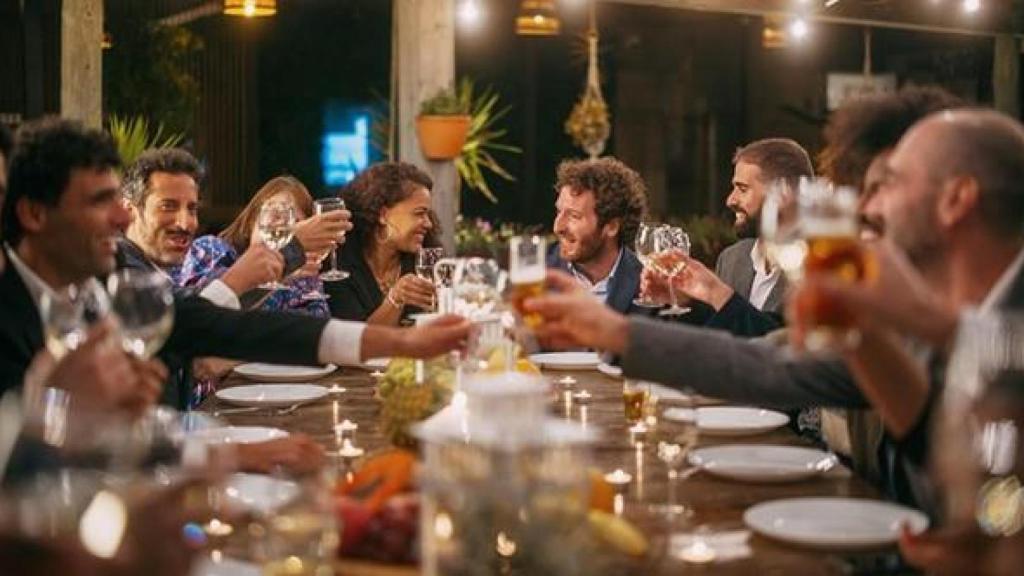 Una cena de empresa por Navidad, en imagen de archivo.