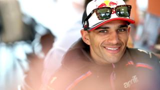 Jorge Martín, durante su comparecencia antes los medios de comunicación en el circuito de Cheste.