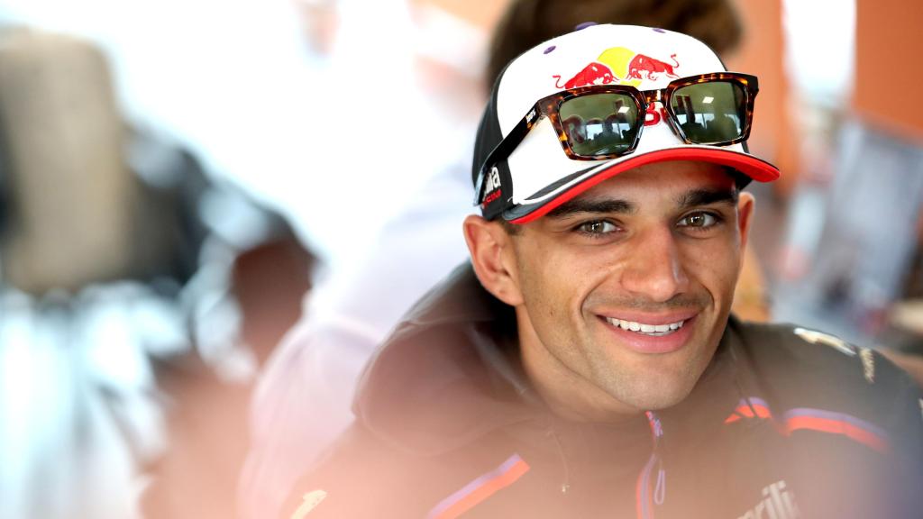 Jorge Martín, durante su comparecencia antes los medios de comunicación en el circuito de Cheste.