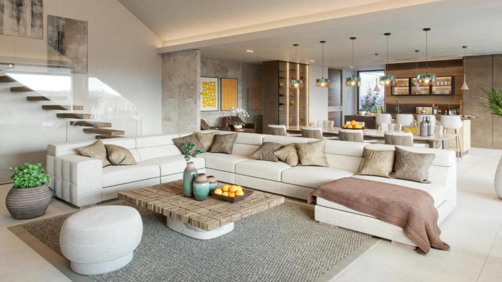 Interior de la villa de Pinares de San Antón.