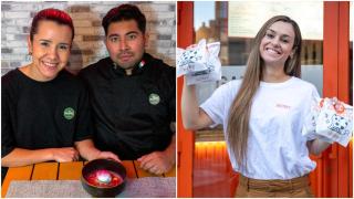 Los propietario de la Taquería El Niño Rey (izquierda) y de la Gazteka (derecha)