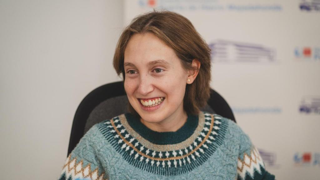 Marina Díaz durante su entrevista con EL ESPAÑOL en el Hospital Puerta de Hierro.