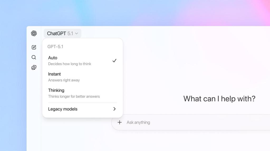 Los nuevos modelos de IA de GPT-5.1