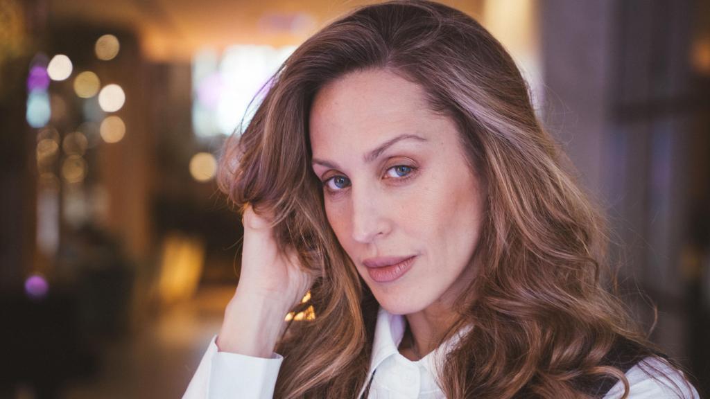 Primer plano de la artista.