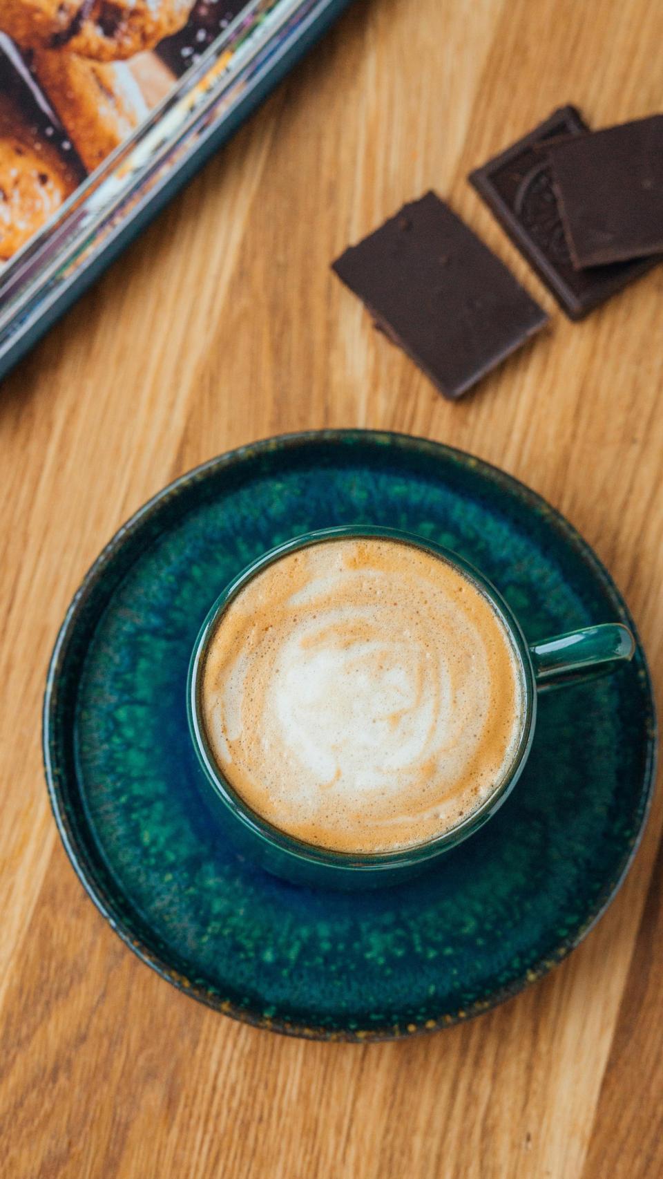 Un café y poco más para reponer energías.