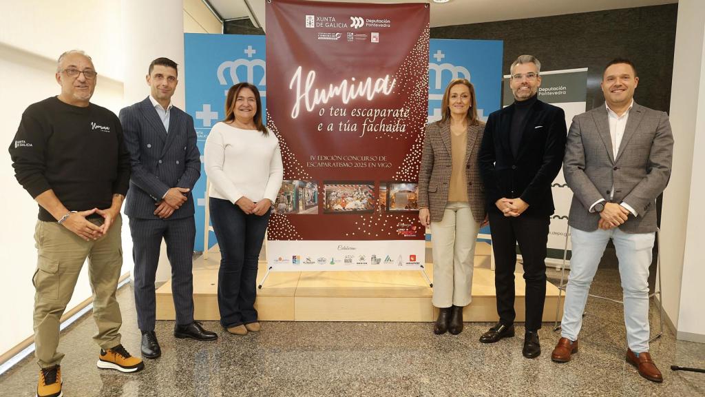 Presentación de una nueva edición de Ilumina o teu escaparate, en Vigo.