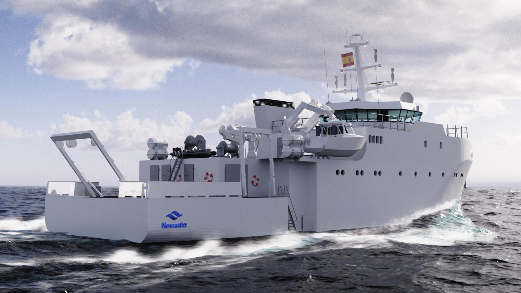 Ilustración del futuro buque hidrográfico costero de la Armada