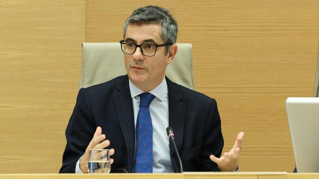 El ministro Félix Bolaños, este viernes en la Comisión de Justicia del Congreso.