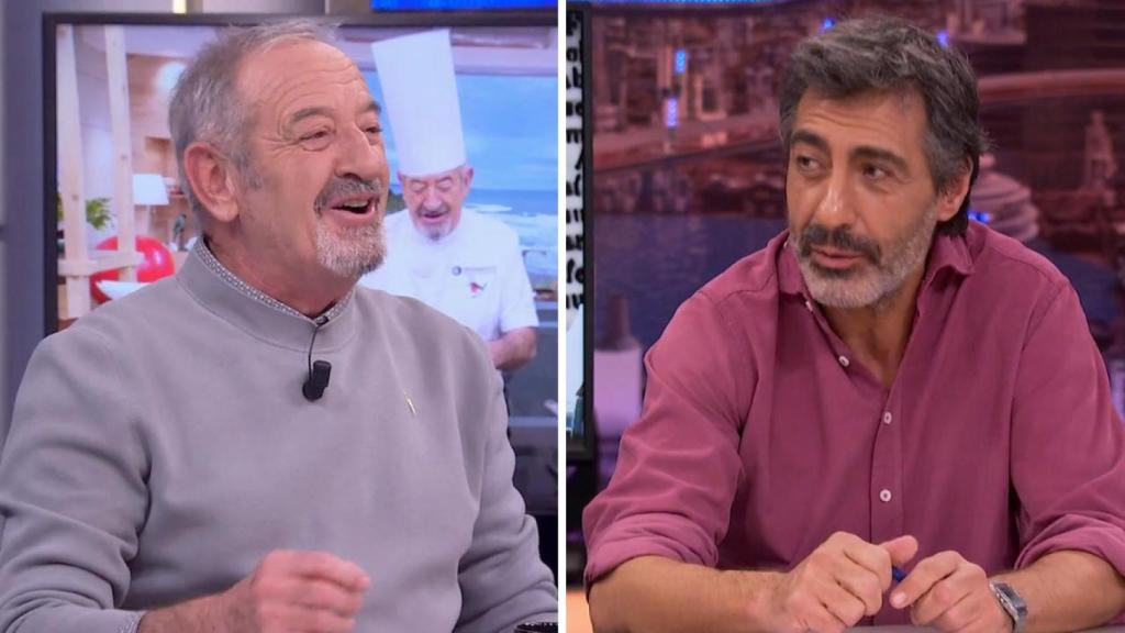 Karlos Arguiñano y Juan del Val, en un fotomontaje de BLUPER.