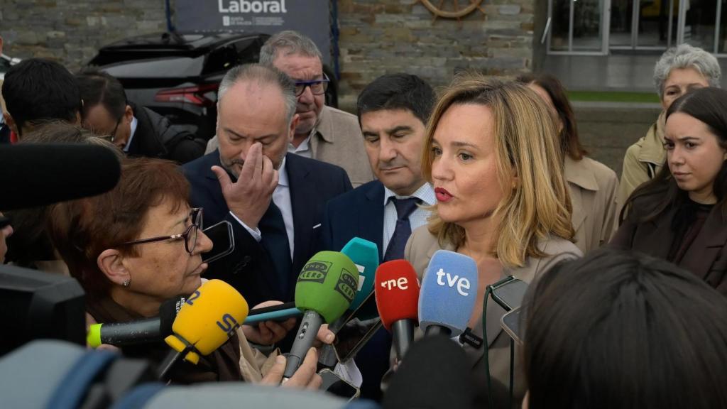 Pilar Alegría este viernes en A Coruña