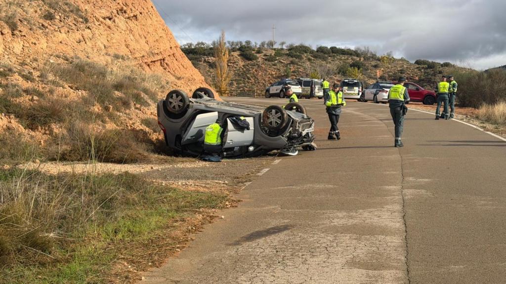 Accidente de tráfico en Teruel en el que ha fallecido un hombre de 56 años.