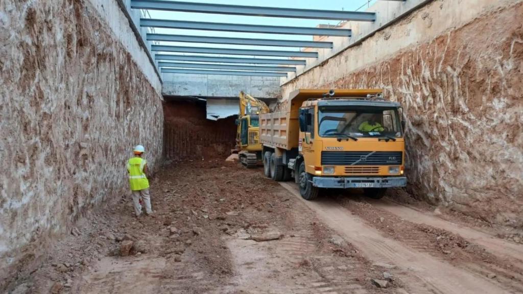 Imagen de las obras del Metro de Sevilla.