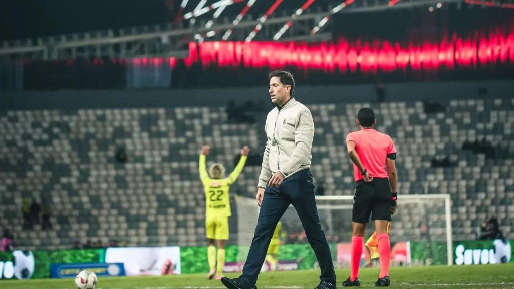 Pablo Franco, durante un partido con el MAS de Fez.
