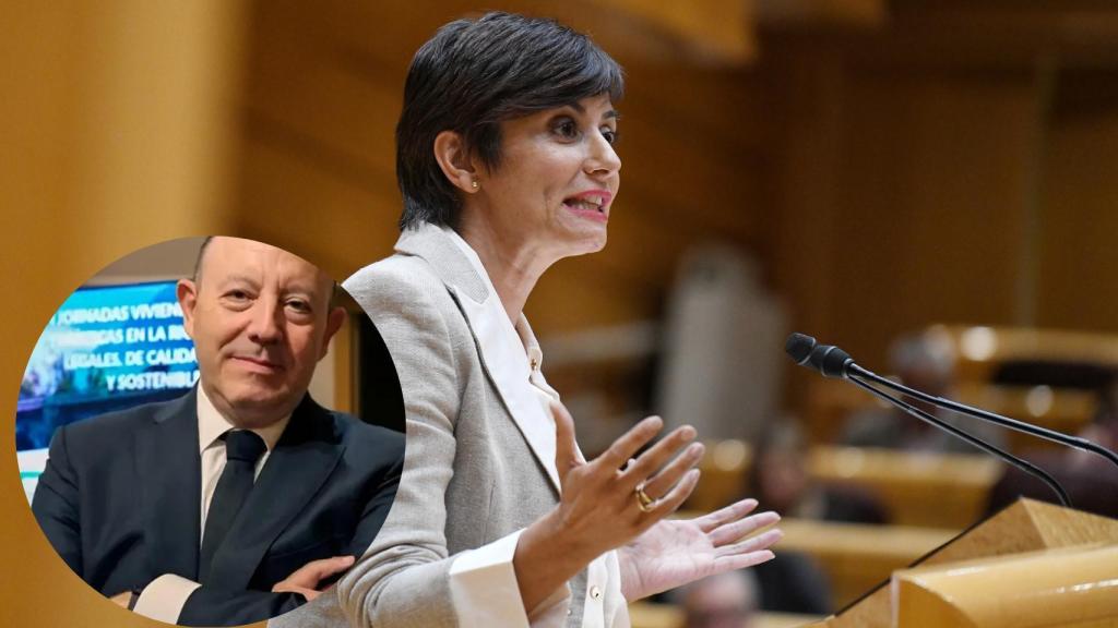 Montaje de Gonzalo Bernardos con la ministra de Vivienda, Isabel Rodríguez.