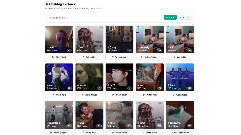 Página principal de DiVine.