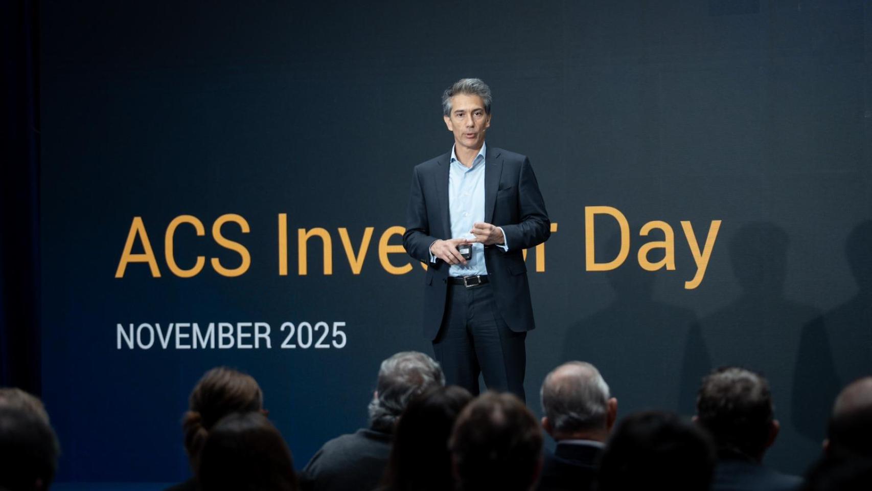 Juan Santamaría, CEO de ACS, en la presentación del 'Investor Day 2025' del grupo.