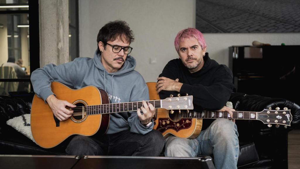 José Krespo y Daniel Marco, instantes después de la entrevista.